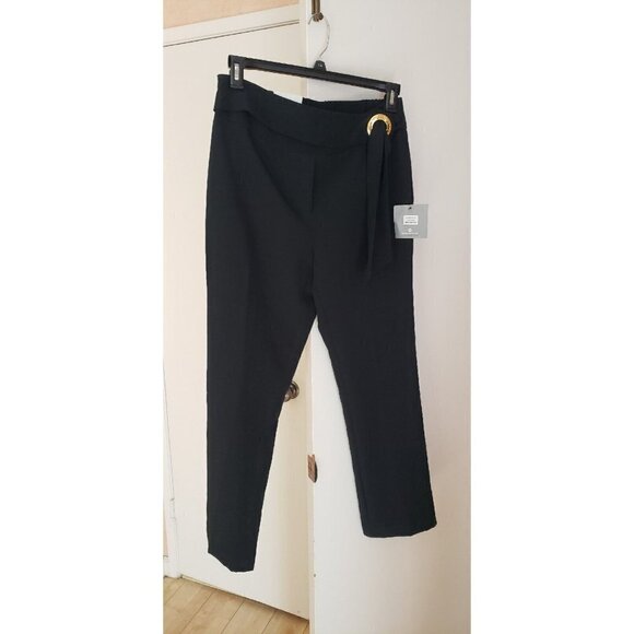 Marc New York Pants - NWT $89  MARC NEW YORK BLACK STRAIT LEG PANT BRANDED BUCKLE SZ M